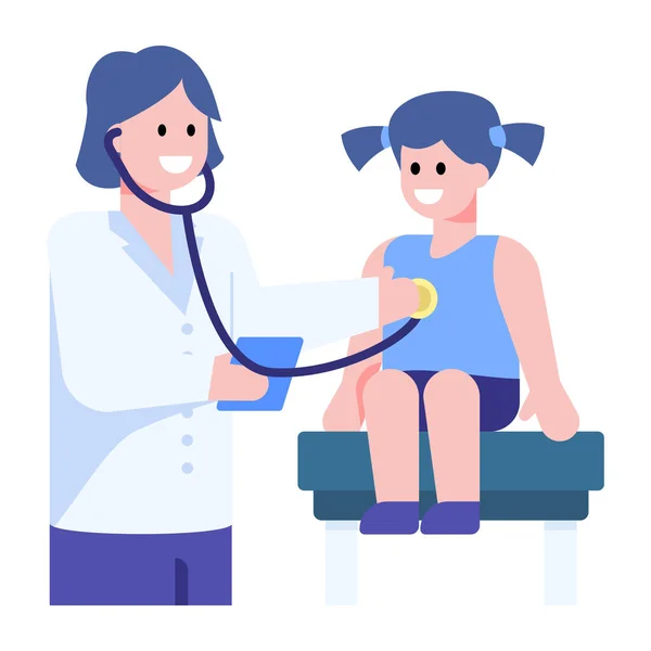 Arzt Und Patient Krankenhaus Vektor Illustration Design — Stockvektor