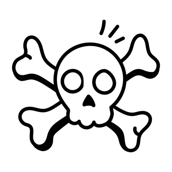 Skull Icon Vektor Illustration — Stockvektor