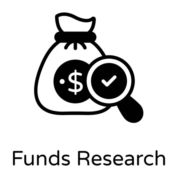 Fondsen Onderzoek Web Icoon Vector Illustratie — Stockvector