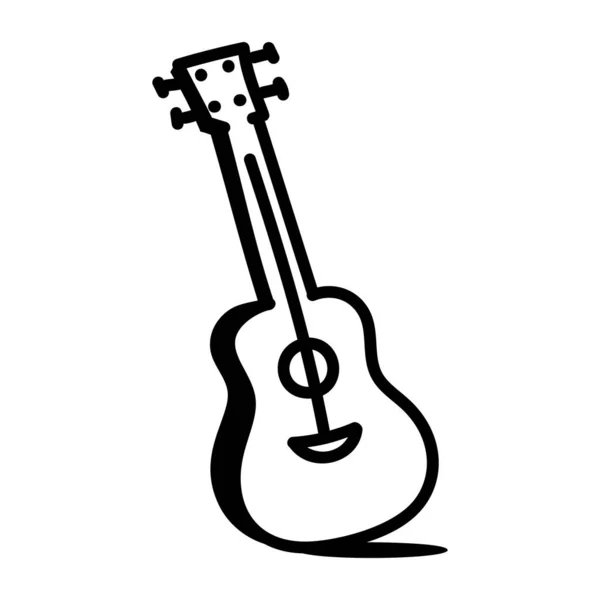 Guitarra Ícone Web Ilustração Simples — Vetor de Stock
