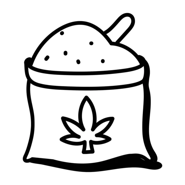 Cannabis Leaf Icon Outline Illustration Marijuana Pot Vector Icons Web — Stock Vector