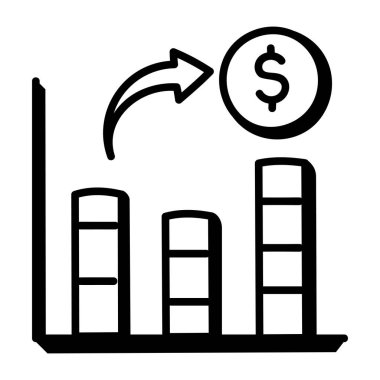 finansal büyüme grafik vektörü simgesi