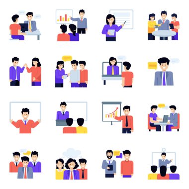 İş adamları, vektör illüstrasyonu