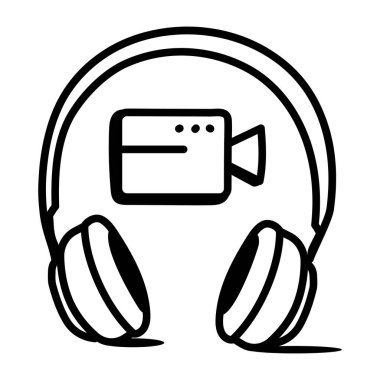 kulaklık simgesi vektörü beyaz arkaplanda izole edildi 