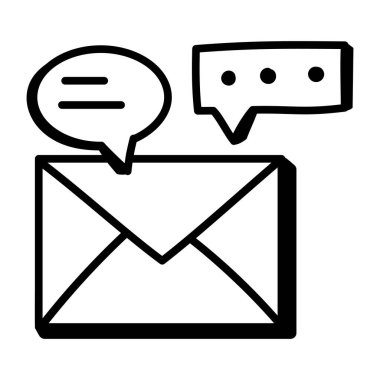 ileti ikonu vektör illüstrasyonu