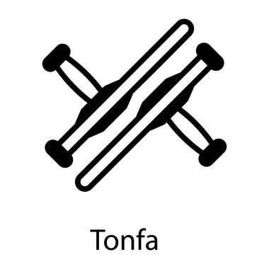 tonfa web simgesi vektör illüstrasyonu 