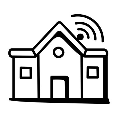 ev vektörü ince çizgi simgesi