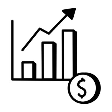 finansal büyüme grafik vektörü simgesi