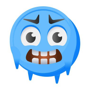 Yüz ifadesi vektör illüstrasyonlu mavi gözler