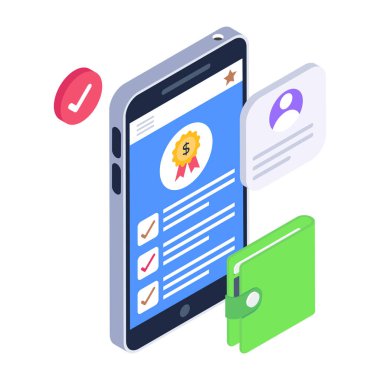 Sohbet balonlu akıllı telefon. vektör illüstrasyonu