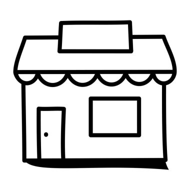 dükkan simgesi vektör illüstrasyonunu sakla
