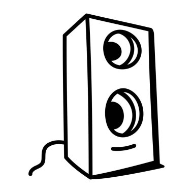 Konuşmacı. Web simgesi basit illüstrasyon