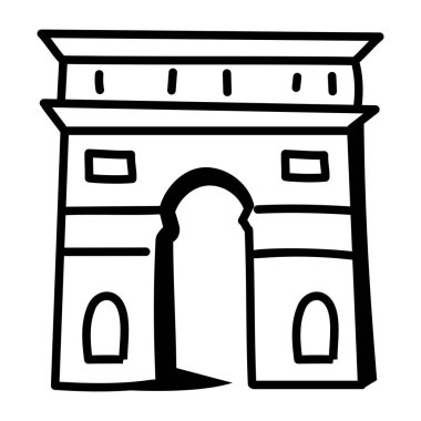 Bir kemer simgesinin vektör illüstrasyonu