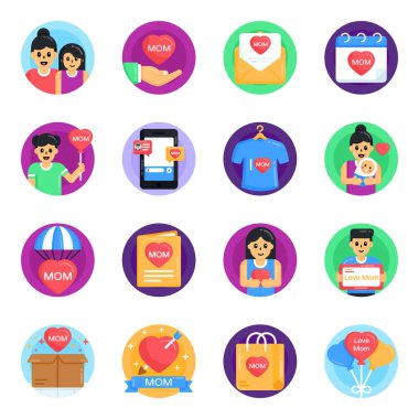 Modern düz simgenin vektör illüstrasyonu