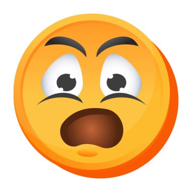 Üzgün yüz ifadesi simgesi. beyaz arkaplanda izole edilmiş web tasarımı için emoticon emoji vektör simgeleri çizgi filmi
