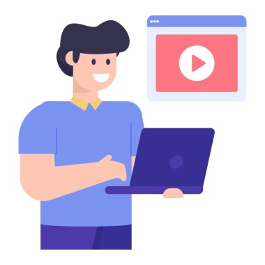 dizüstü bilgisayar ağ simgesi vektör illüstrasyonlu 