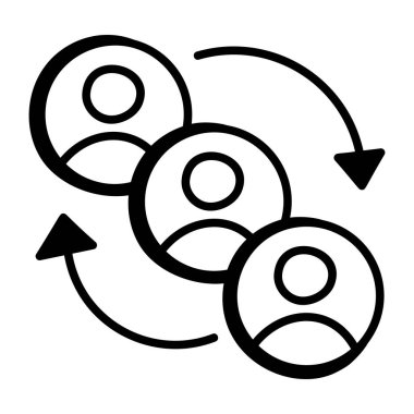 iş insanları simgesi, vektör illüstrasyonu