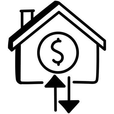 Gayrimenkul web simgesi basit illüstrasyon