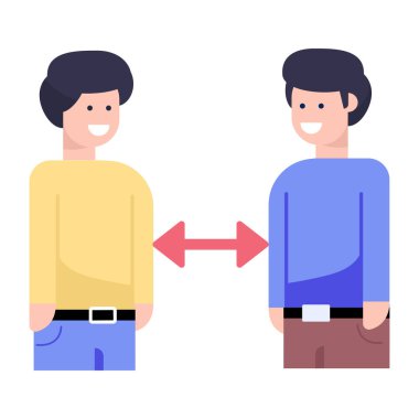 Güneş gözlüklü ve kurdele vektör çizim tasarımlı iki adam.