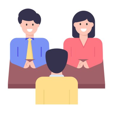 İş karakterleri vektör illüstrasyon tasarımına sahip birkaç kişi