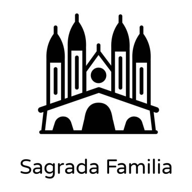 Katedral web simgesi basit illüstrasyon