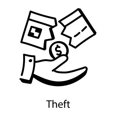 Para ve dolar vektör simgesi ile el ele tutuşan kredi kartı