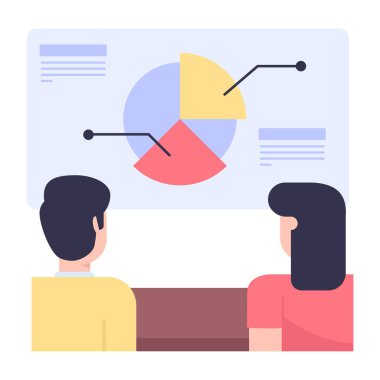 Ofis vektör illüstrasyon tasarımında çalışan iş adamları