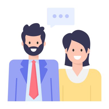 Konuşma kabarcığı vektör çizimi olan insanlar