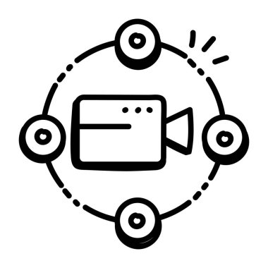 Kamera simgesinin vektör illüstrasyonu