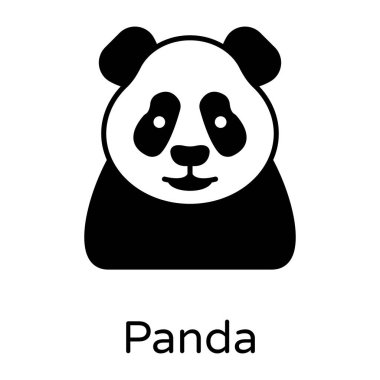 panda. Web simgesi basit illüstrasyon