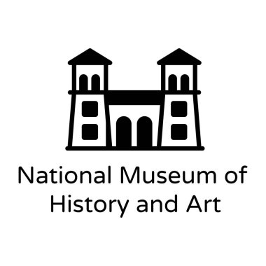 Bir bina simgesinin vektör illüstrasyonu