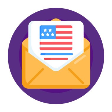 Bir posta simgesinin vektör illüstrasyonu