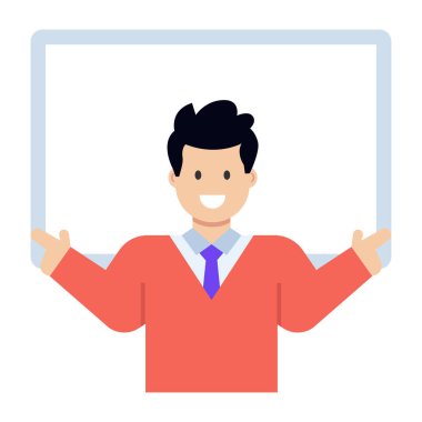 İş adamı web simgesi vektör illüstrasyonu