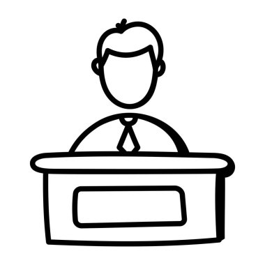 İş adamı web simgesi vektör illüstrasyonu