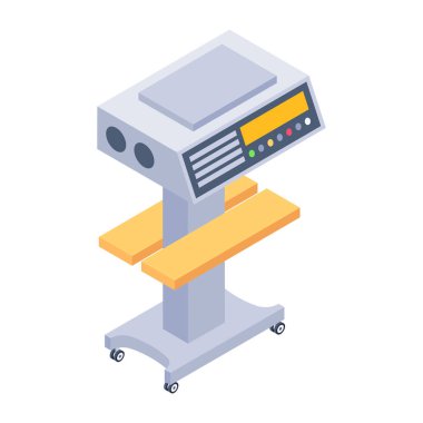 Yazıcı vektör illüstrasyonunun izometrik robotik kolu