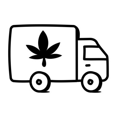 Tıbbi marihuana ikonu vektör illüstrasyonu