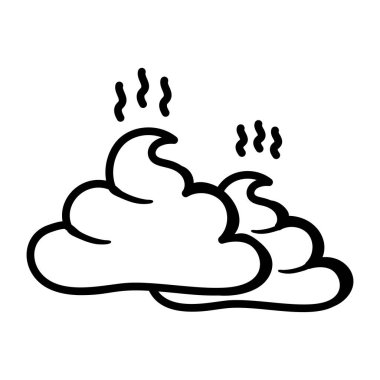 Bulut. Web simgesi basit illüstrasyon