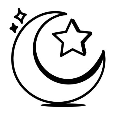 Ay simgesi, vektör illüstrasyonu