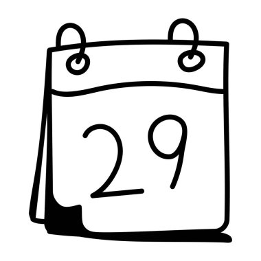 Takvim simgesi vektör illüstrasyonu