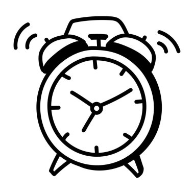 Çalar saat simgesi. düz dizayn biçimi 10