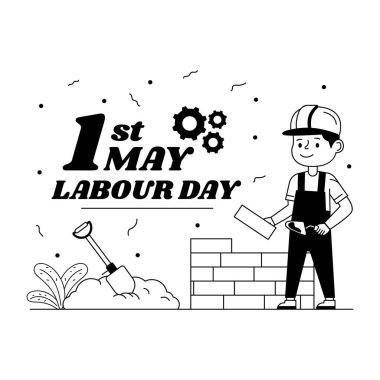 emek günü tasarımı, vektör illüstrasyon eps10 grafiği