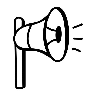 Megafon ikonu vektör illüstrasyonu