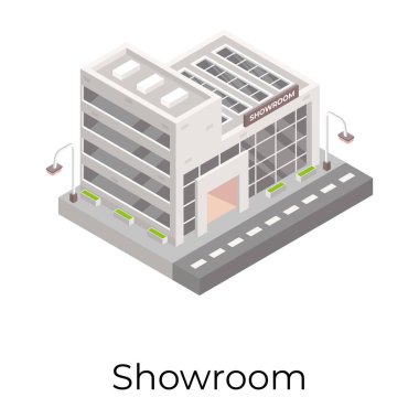 izometrik yapı ağ ikonu vektör illüstrasyonu 