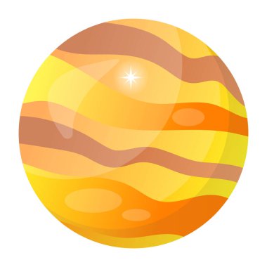 Gezegen beyaz arka planda izole. vektör illüstrasyonu