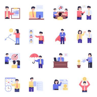 Modern düz simgeler dizisi. vektör illüstrasyonu