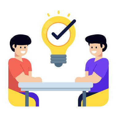 fikir web simgesi vektör illüstrasyonu 