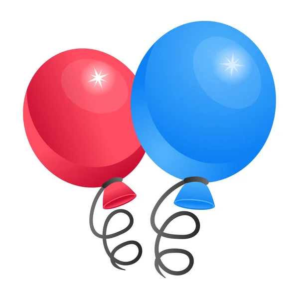 Ballonnen Helium Ballon Vector Illustratie Ontwerp — Stockvector