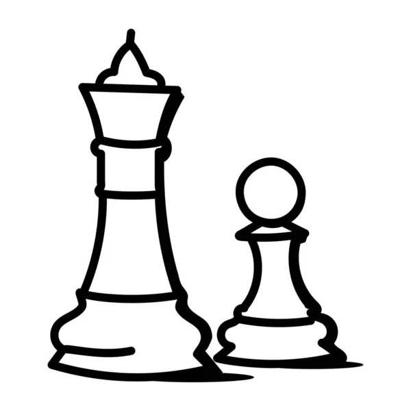 Échecs Icône Web Illustration Simple — Image vectorielle