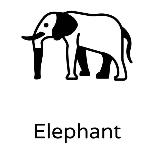 Ελέφαντα Web Εικονίδιο Απλή Απεικόνιση — Διανυσματικό Αρχείο