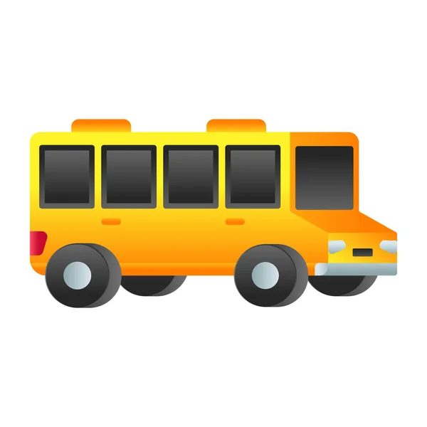 Icono Del Autobús Escolar Dibujos Animados Taxi Coche Vector Iconos — Vector de stock